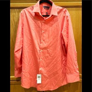 Geoffrey Beene Men’s Dress Shirt - Coral - Size 16 32/33 - NWT